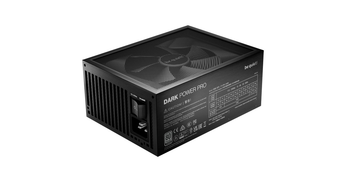 be quiet!Dark Power Pro 13 modulaire 1300 watt voeding   (Zwart, 2x 12VHPWR, 6x PCIe)