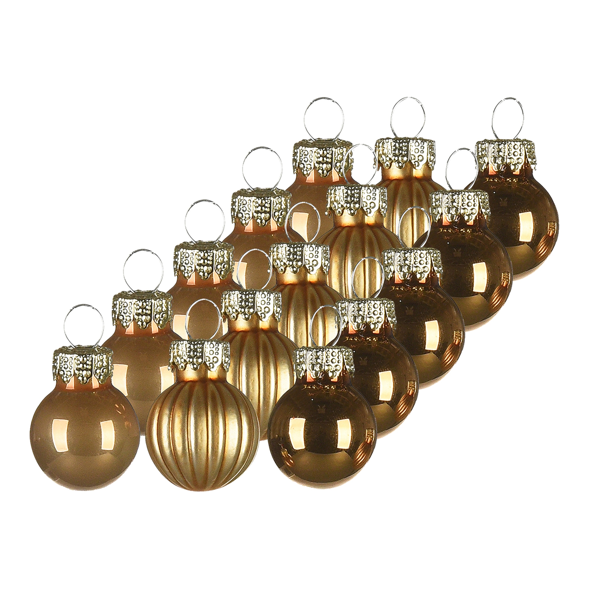 gold, ⌀ 2 cm, 15-teilig