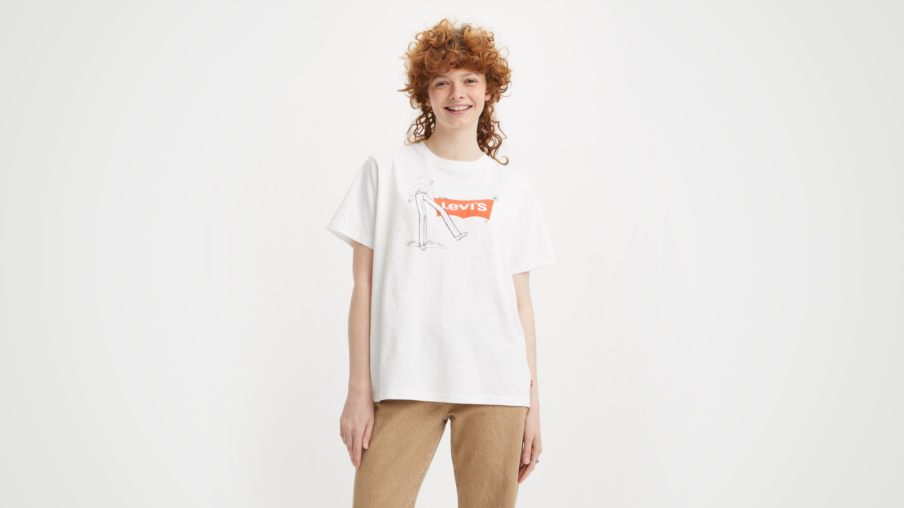 T-shirt graphique Jet - Graphic Jet Tee Levis For Gals Bright White - Blanc