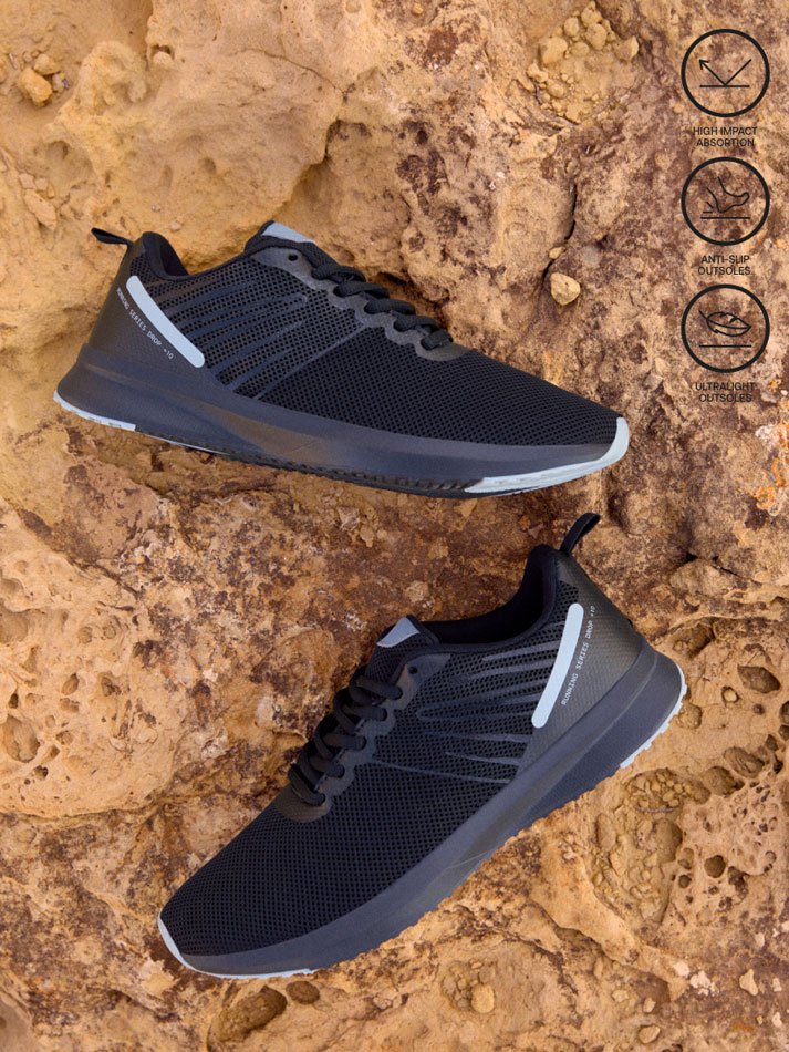 Tênis de corrida técnico para meninas - Preto