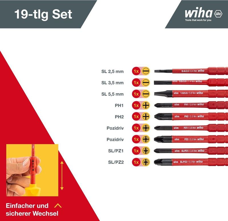 Wiha - Torxsleutelset - Geïsoleerd - Robuust Etui - SoftFinish® Handgreep