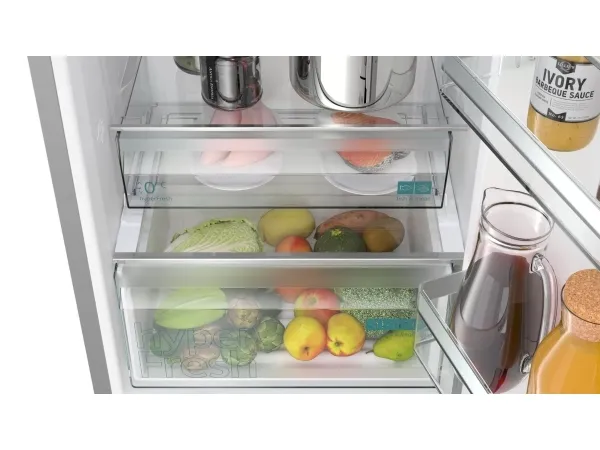 Siemens iQ300 KG39NXIBF - Køleskab/fryser - bund-fryser - bredde: 60 cm - dybde: 66.5 cm - højde: 203 cm - 363 liter - Klasse B - inox