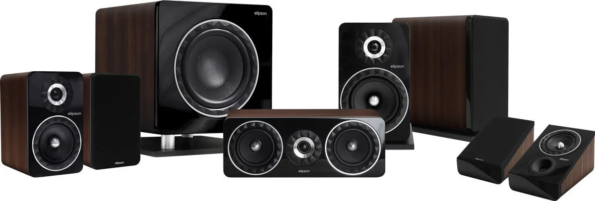 Elipson Prestige Facet HCM 8B 5.1.2 Noyer Packs enceintes grand spectacle