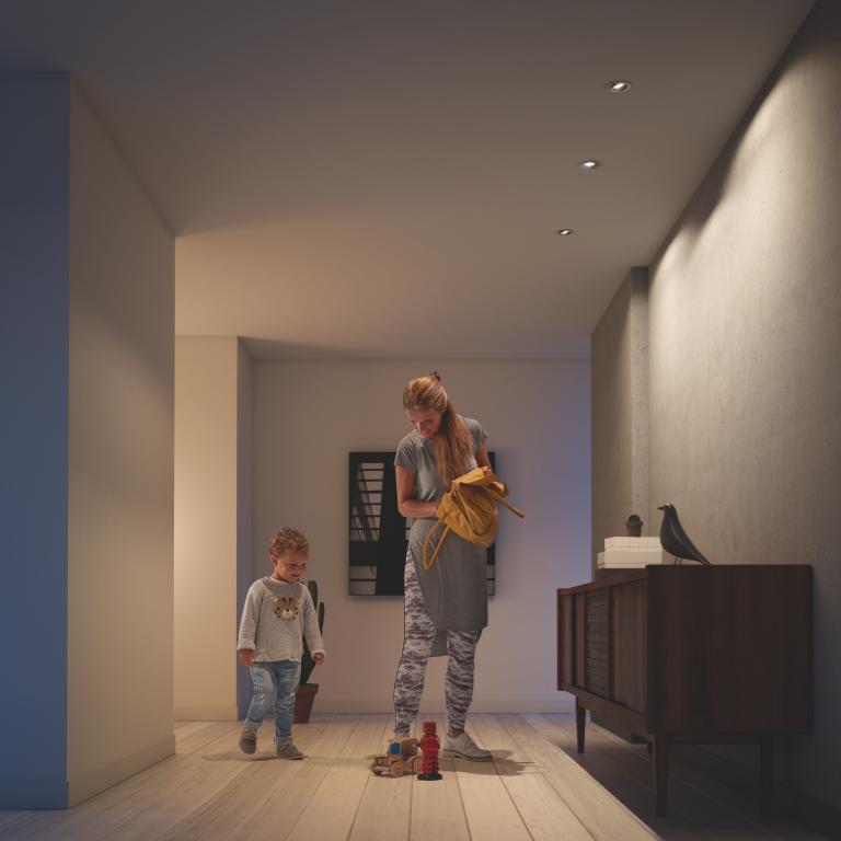 Philips Donegal Inbouwspots met White Ambiance & Dimmer - Chroom