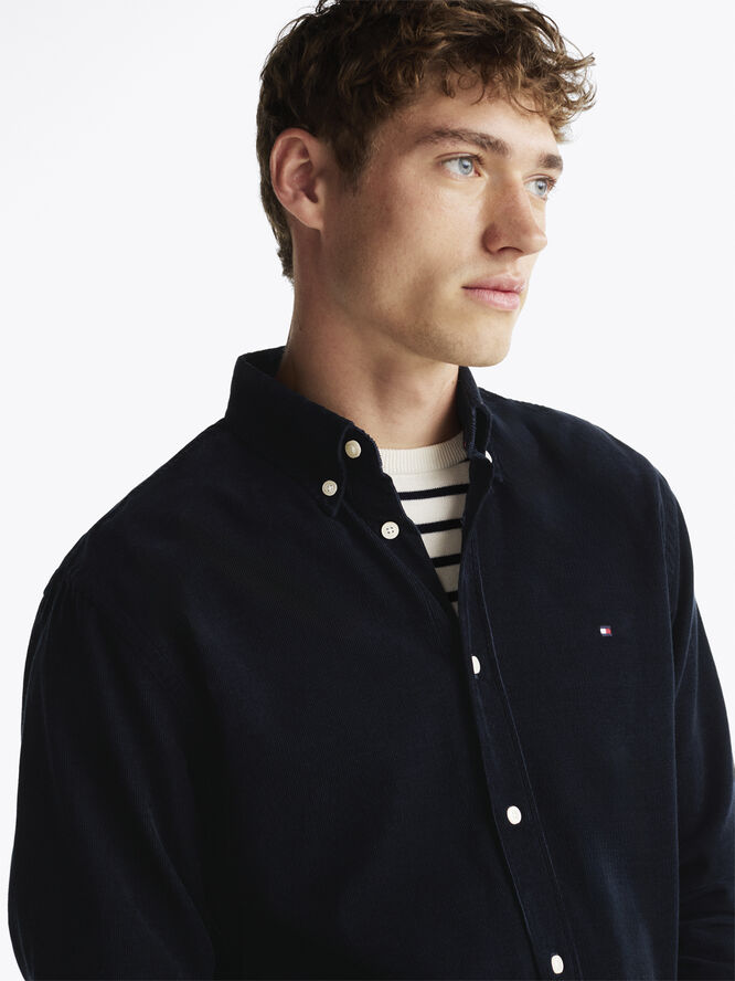 Tommy Hilfiger SOLID CORDUROY RF SHIRT Desert sky