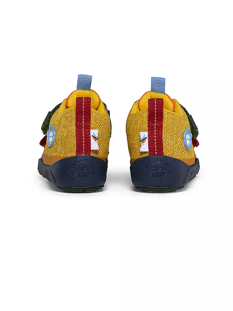 AFFENZAHN Kinder Barfußschuhe - Übergangsschuhe KNIT HAPPY Paradiesvogel gelb
