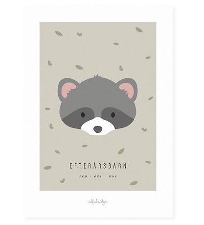 Alfabetdyr Poster - 30x42 - Herbstkinder