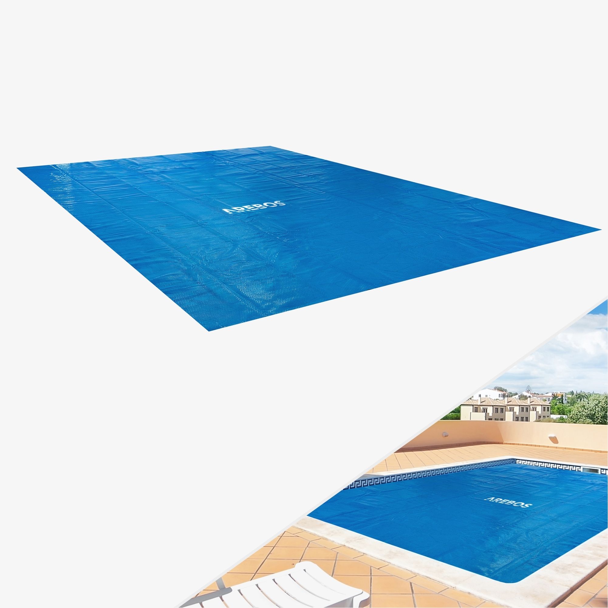 Pool Solarfolie 5,49x2,74 m rechteckig 120mic