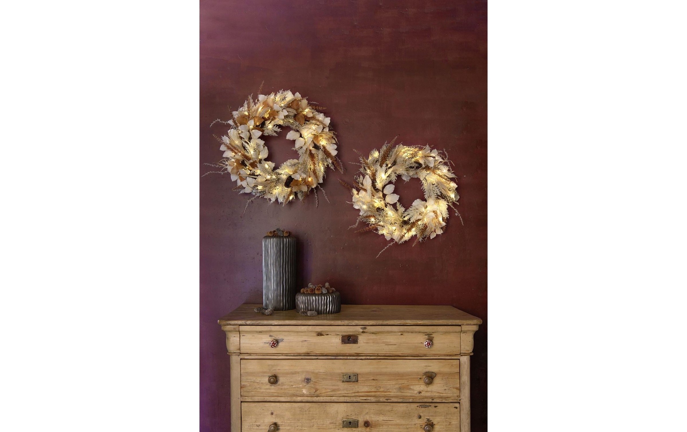 STT LED Dekofigur »Flower wreath« Warmweiss