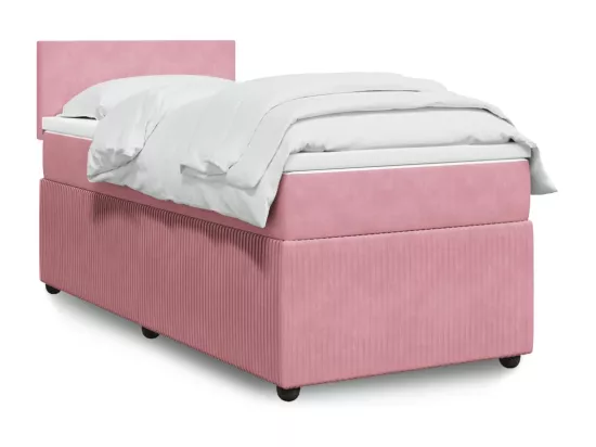 Sommier à lattes de lit avec matelas Rose 90x190 cm Velours