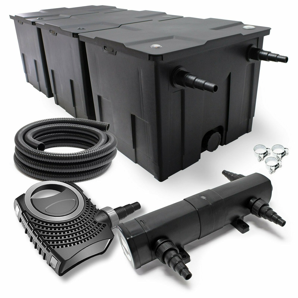 Kit set de filtration 36 watts pompe 8000 litres par heure tuyau 10 m