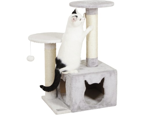 Saffier licht kattenboom 50x38x80 cm grijs
