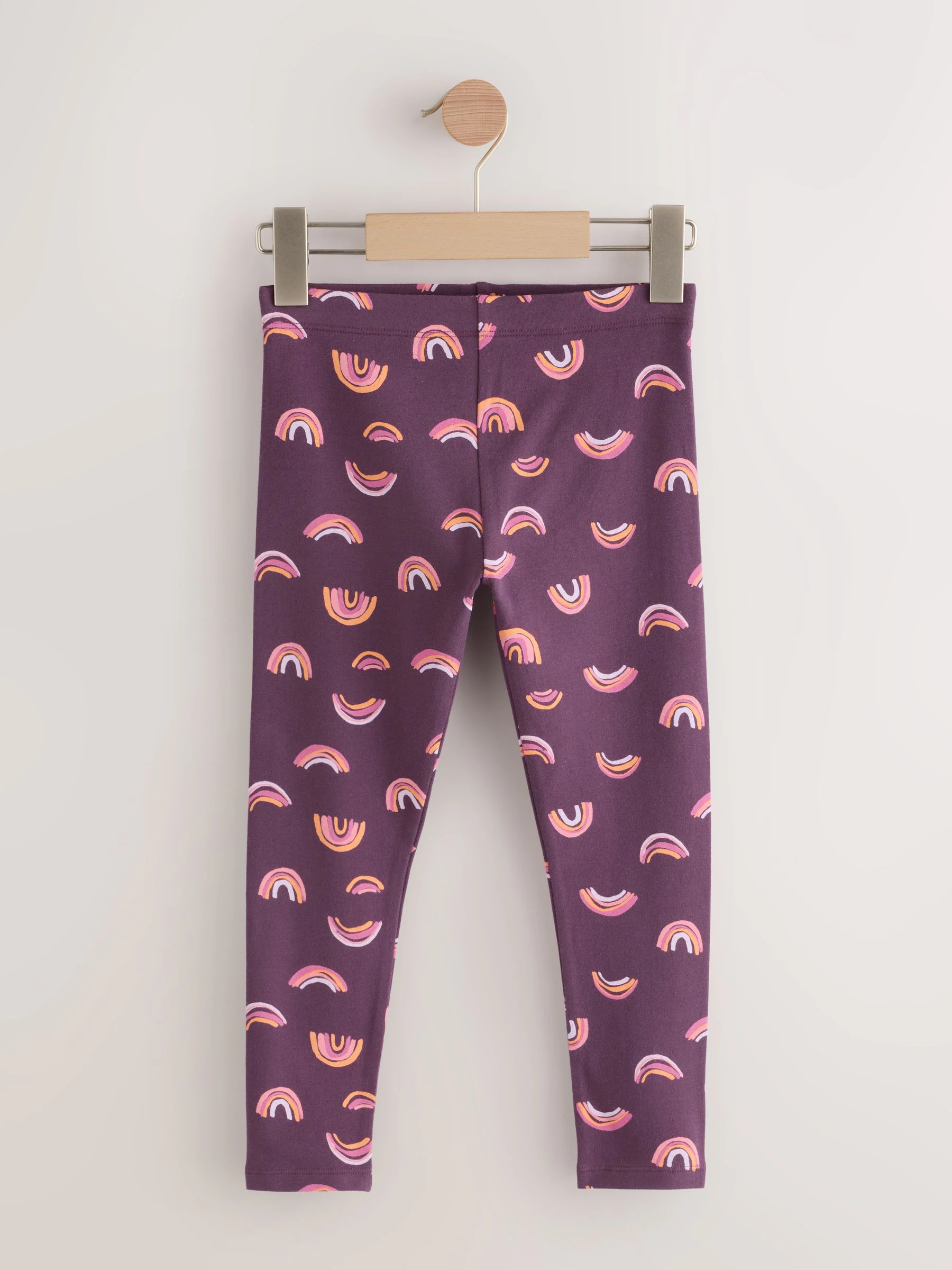 Marineblauw/roze regenboog-eenhoorn - Verpakking van 5 leggings (3-16 jr)