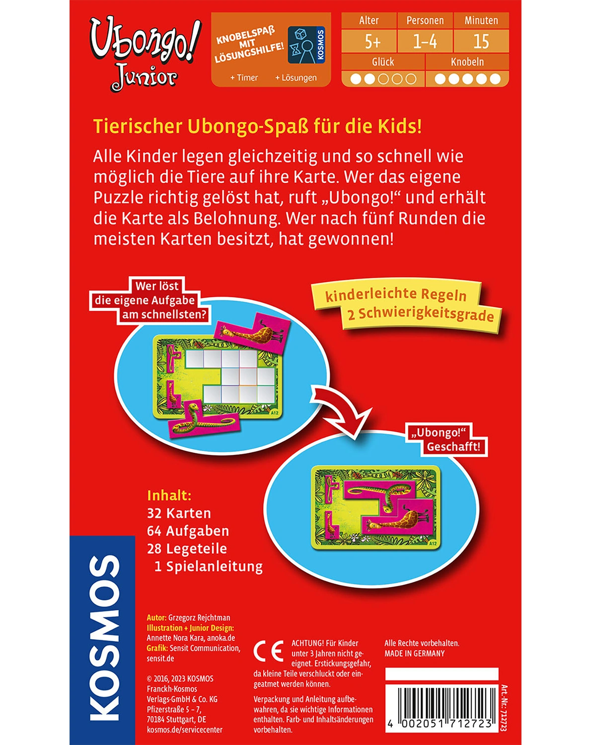 Mitbringspiel UBONGO! JUNIOR in bunt