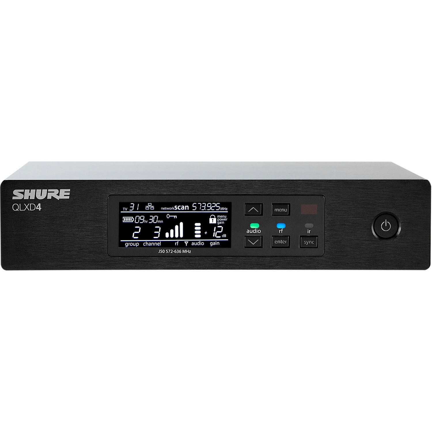 Shure QLXD4-S50 (823-832 & 863-865 MHz) draadloze ontvanger