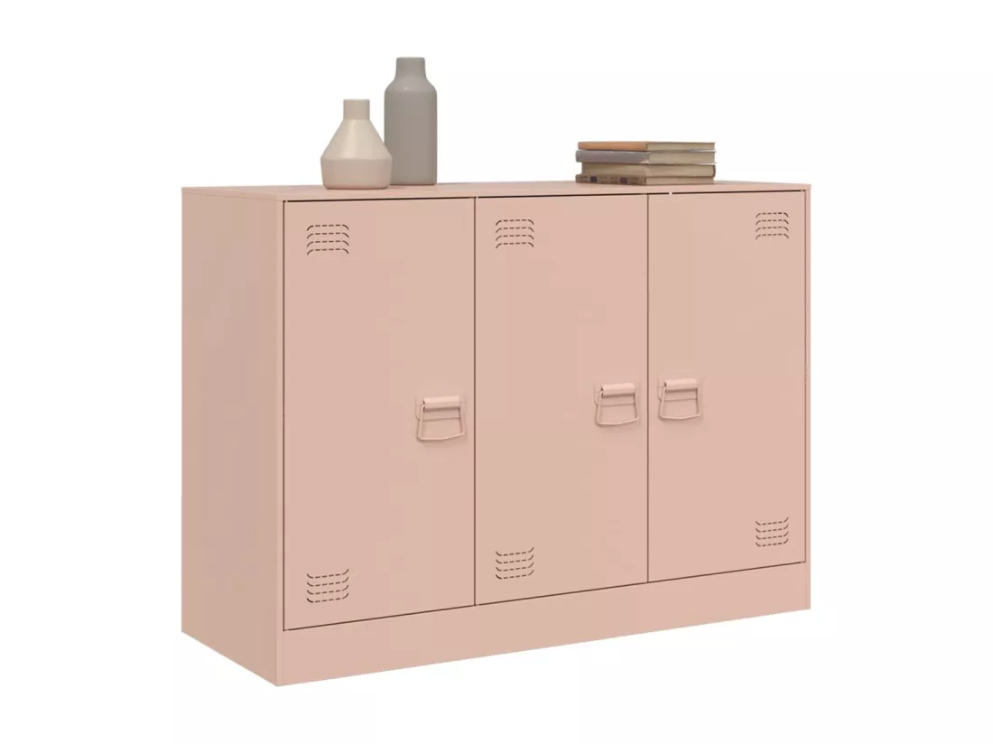 Buffet rose 99x39x73 cm acier
