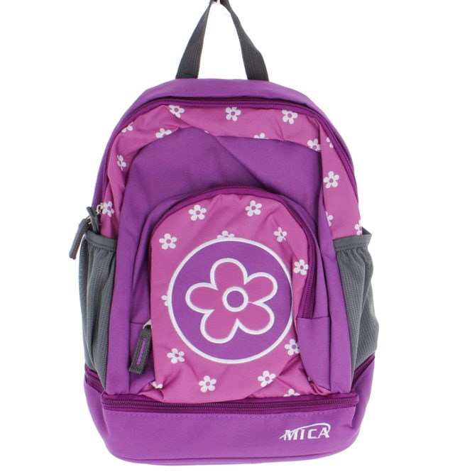 Kinderrucksack Blume - aus Textil - ca. 25 x 31 x 12/18 cm