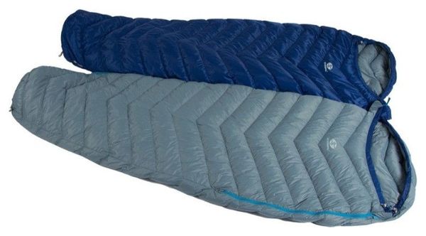 Sac de couchage momie SirJoseph Double Attack II 190 2 en 1 4 saisons-Bleu