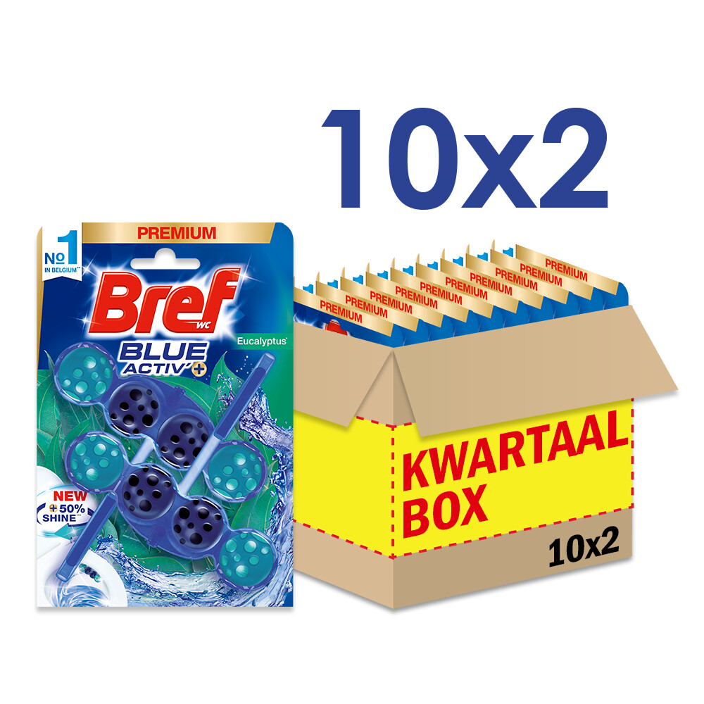 10x Bref Toiletblok Blue Activ Eucalyptus2 stuks