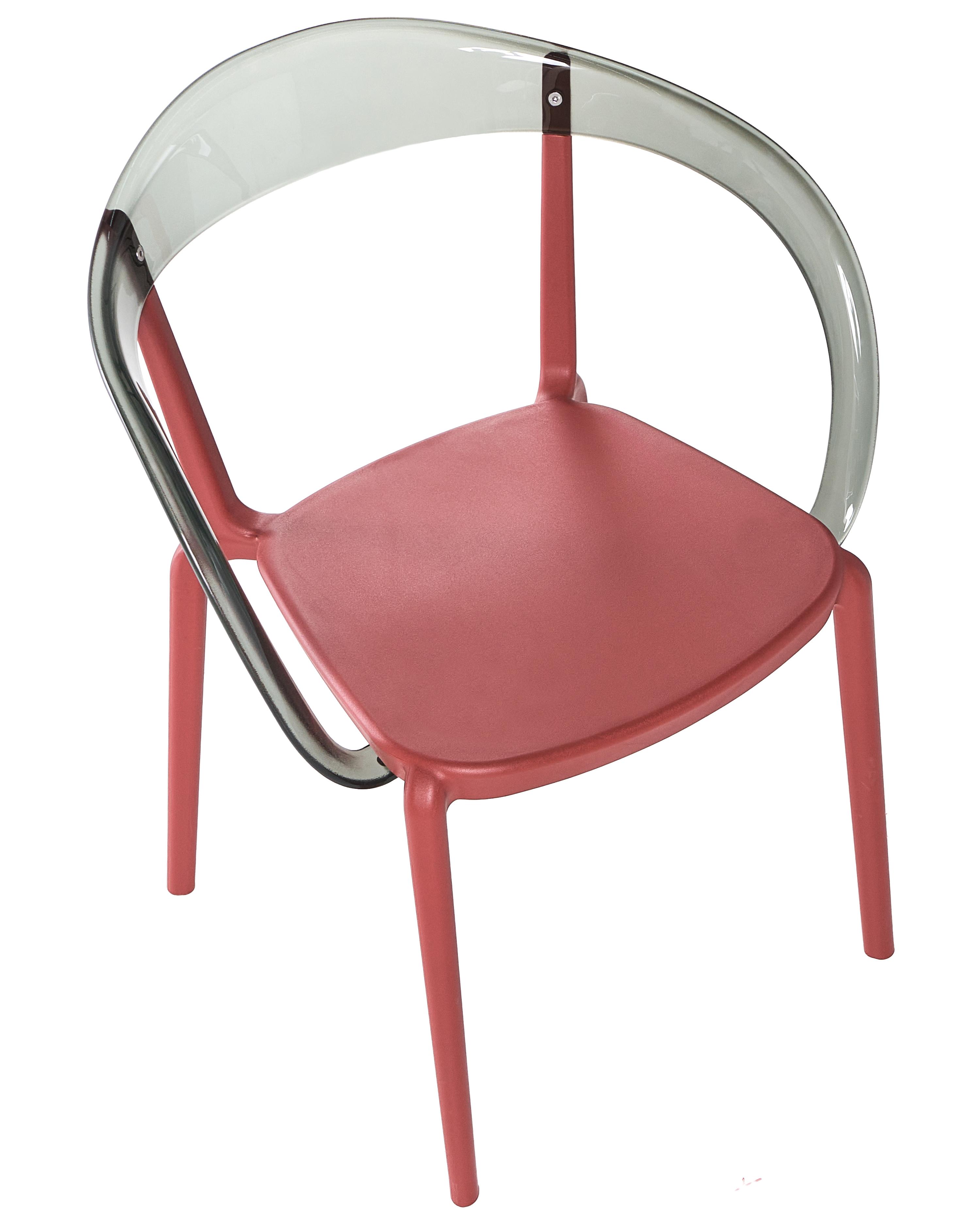 Set van 4 tuinstoelen MALEVIZI stapelbaar Rood