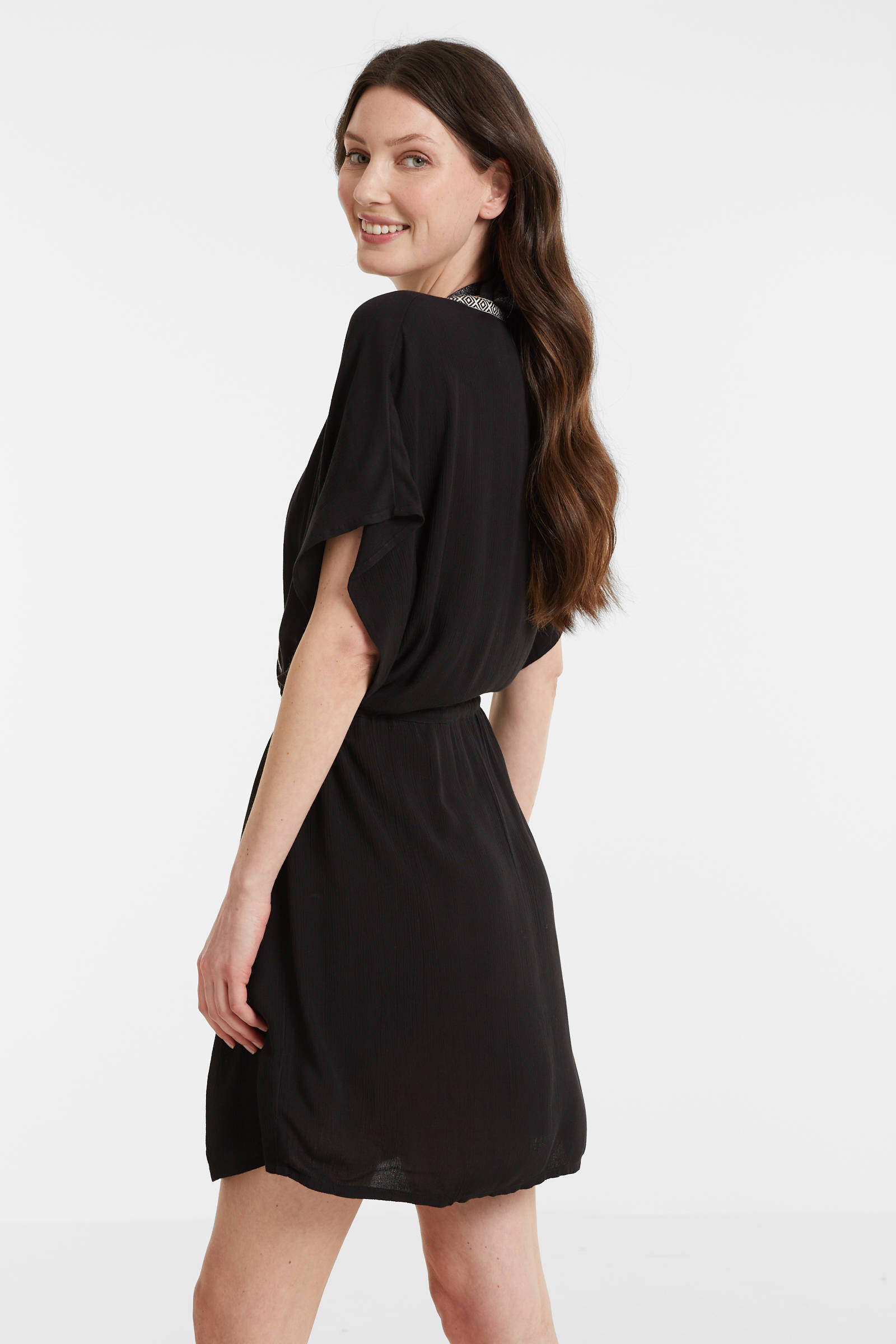 BEACHWAVE crinkle strandtuniek zwart