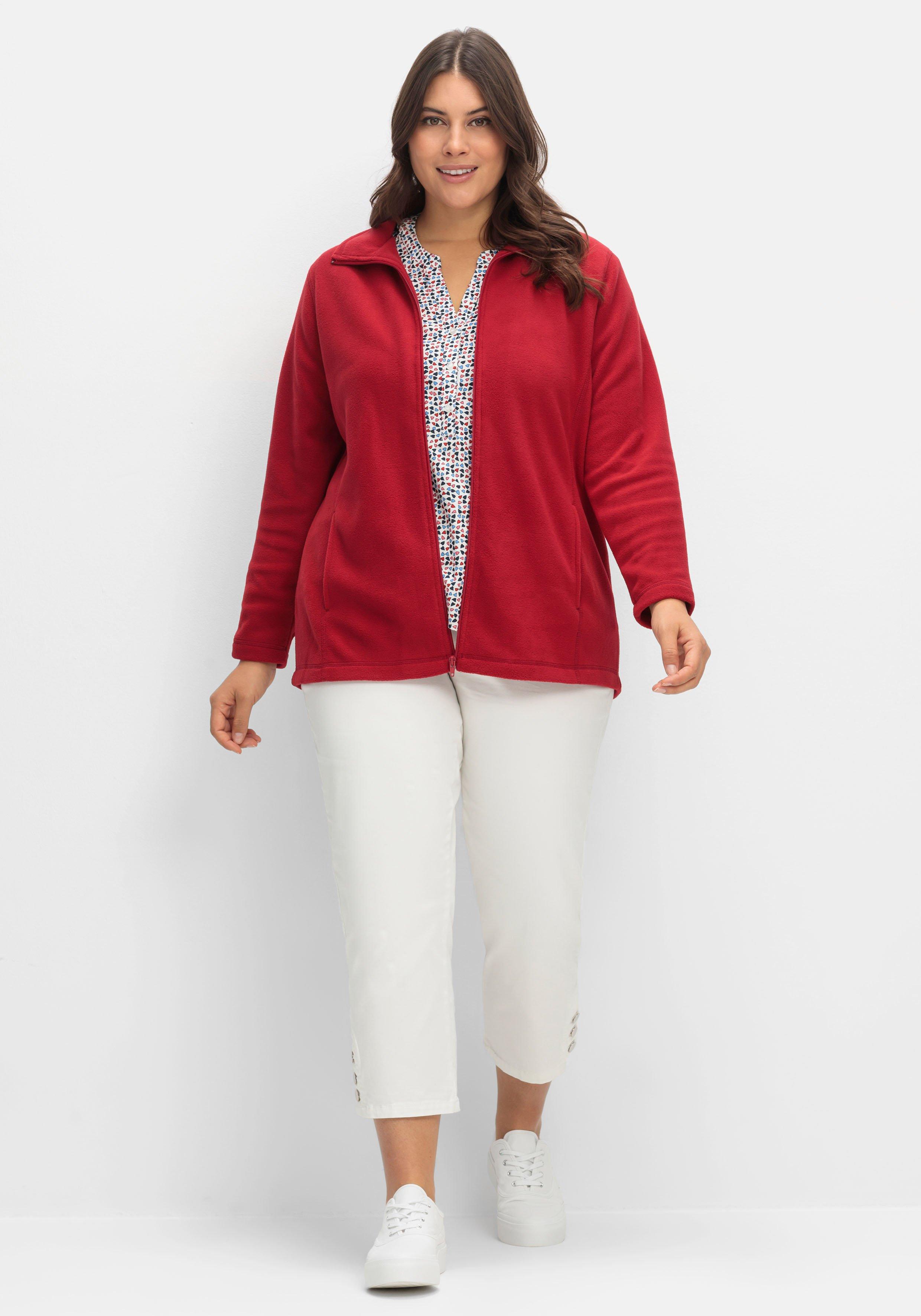 Kuschelige Fleecejacke mit Reißverschluss