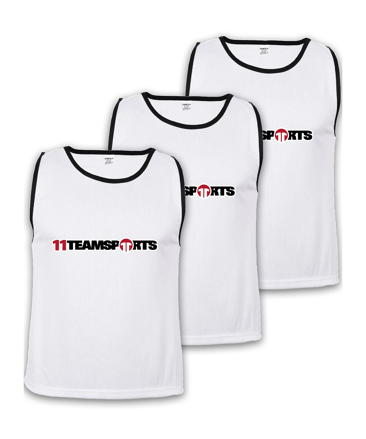 Cawila Leibchen 11teamsports 3er Set Weiss