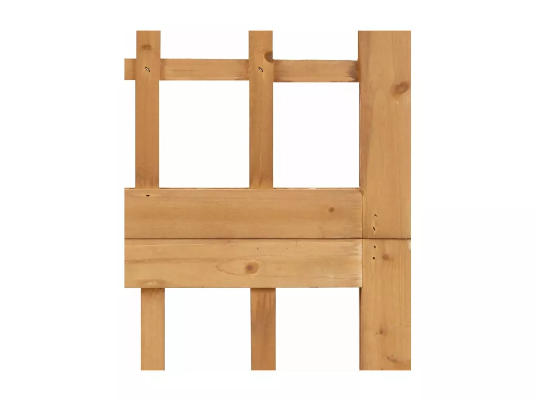 Cloison de séparation à 4 panneaux Bois de pin solide 161x180cm