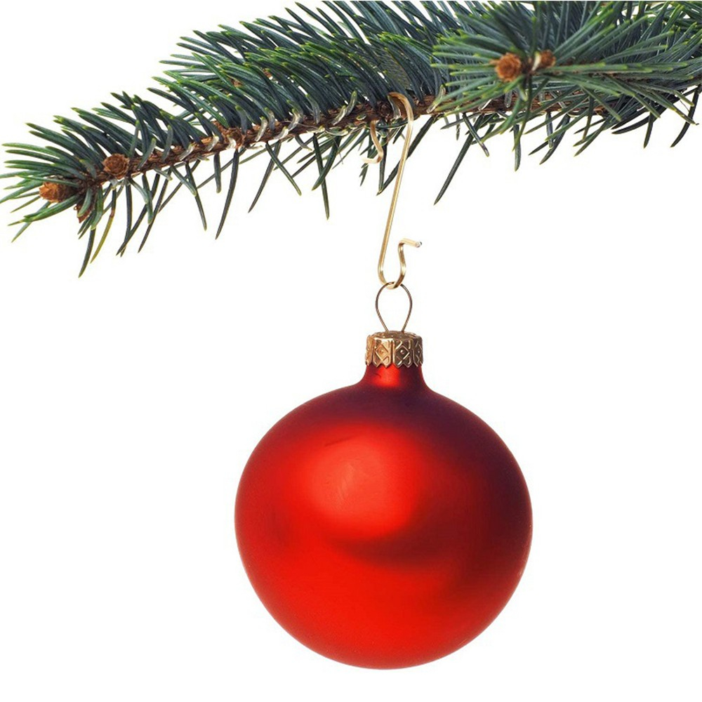 (50er Set) Christbaumkugel Aufhänger Metall Ornament Haken für Weihnachtsbaum Kugeln - Gold