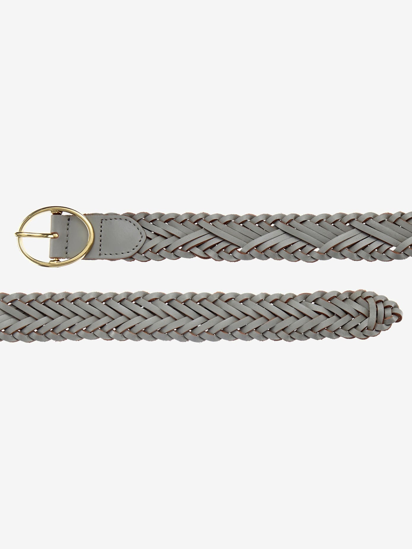 Ceinture en cuir forme personnalisée grâce à l'aspect tressé