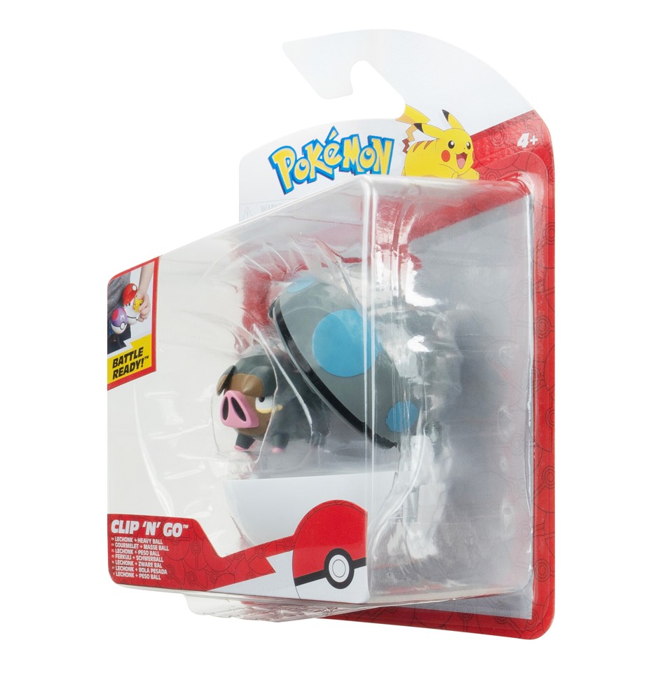 Pokemon - Clip N Go Lechonk med Heavy Ball