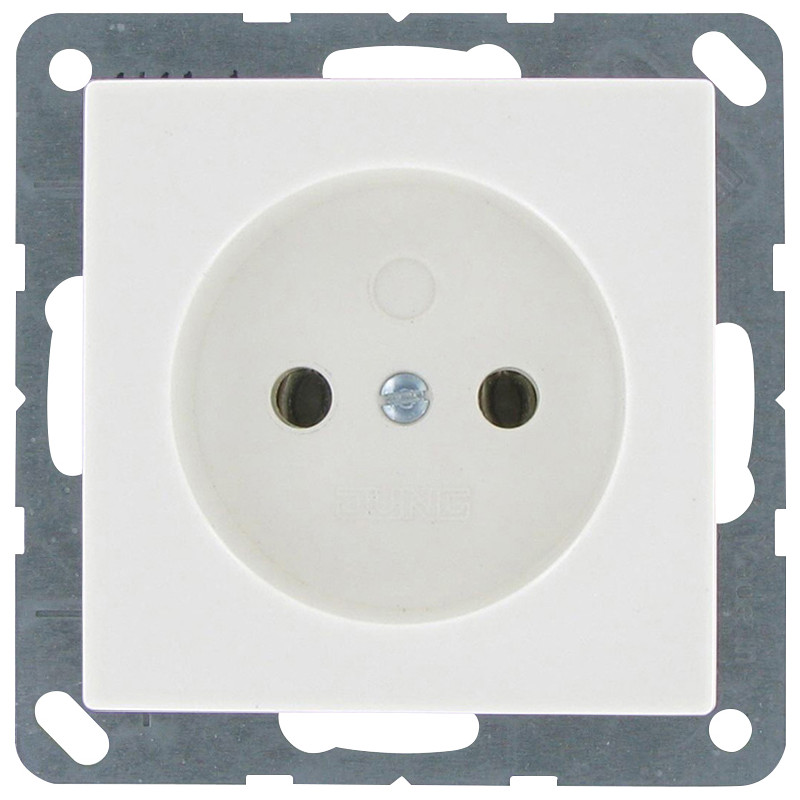Jung AS500 wandcontactdoos inbouw Glanzend wit