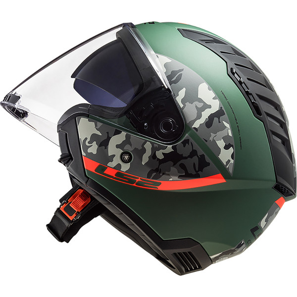 LS2 - Casque OF600 Copter Crispy Kaki / Camouflage Gris / Orange