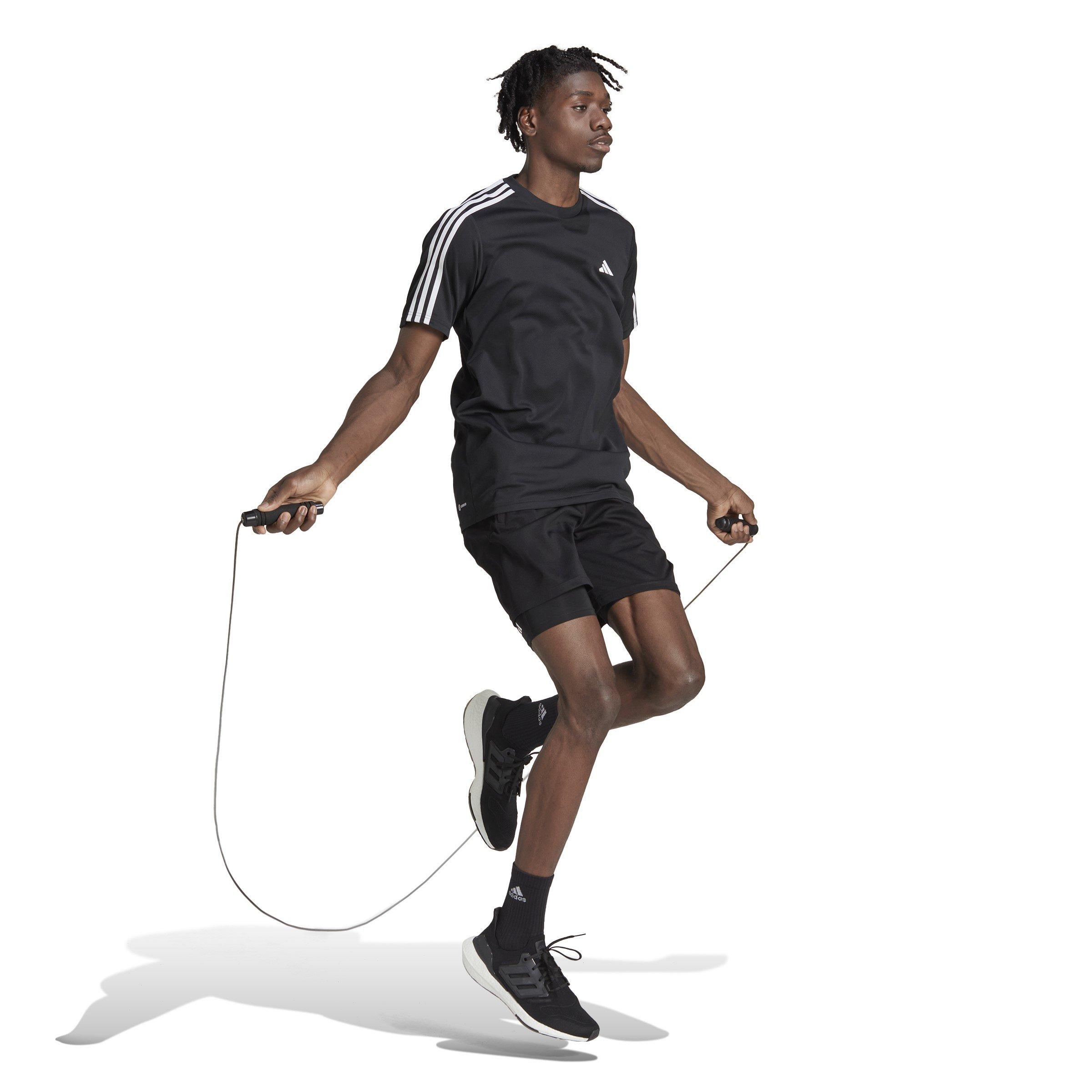 adidas 3 Stripe Essentials Training T Shirt Mens