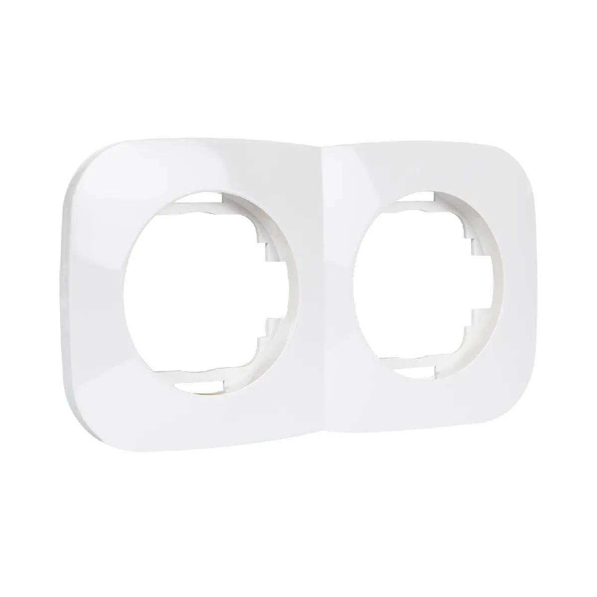 Ledkia Cadre pour Appareillages Classic Round 2 Emplacements - Blanc