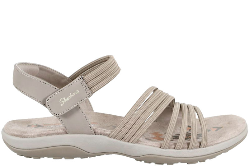 SKECHERS RAGGAE SLIM COFFEE RUN BEIGE SANDAL
