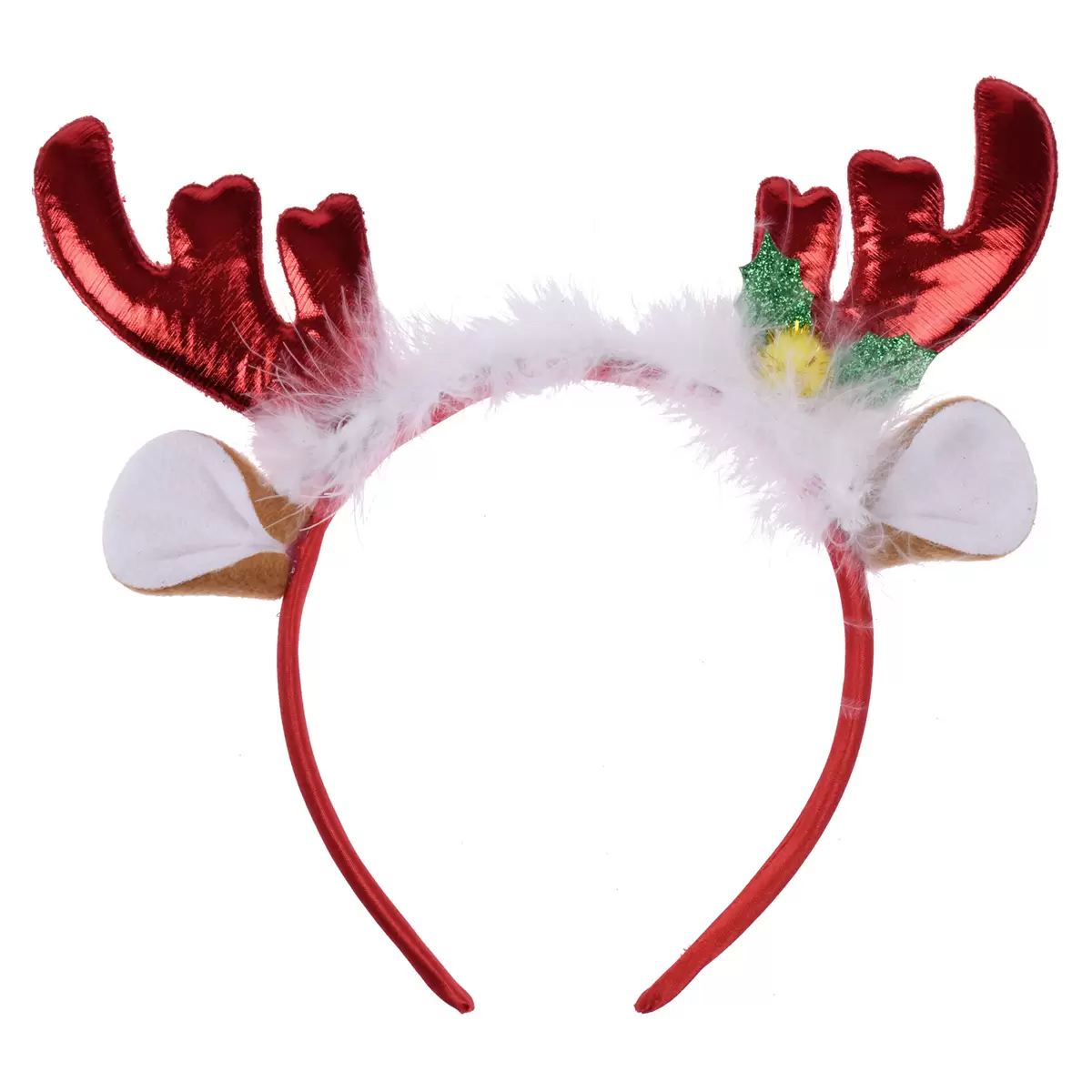 Diadem Rentierohren XMAS gold,rot,weiss