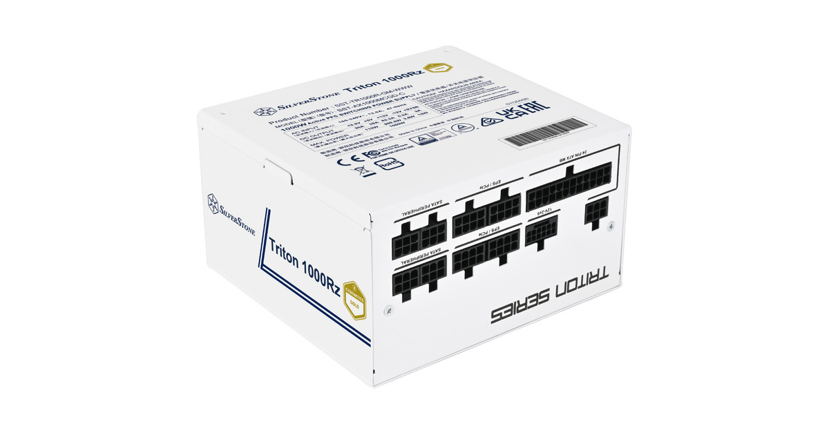 SilverStoneTriton 1000Rz modulaire 1000 watt voeding   (Wit, 1x 12V-2x6, 4x PCIe)