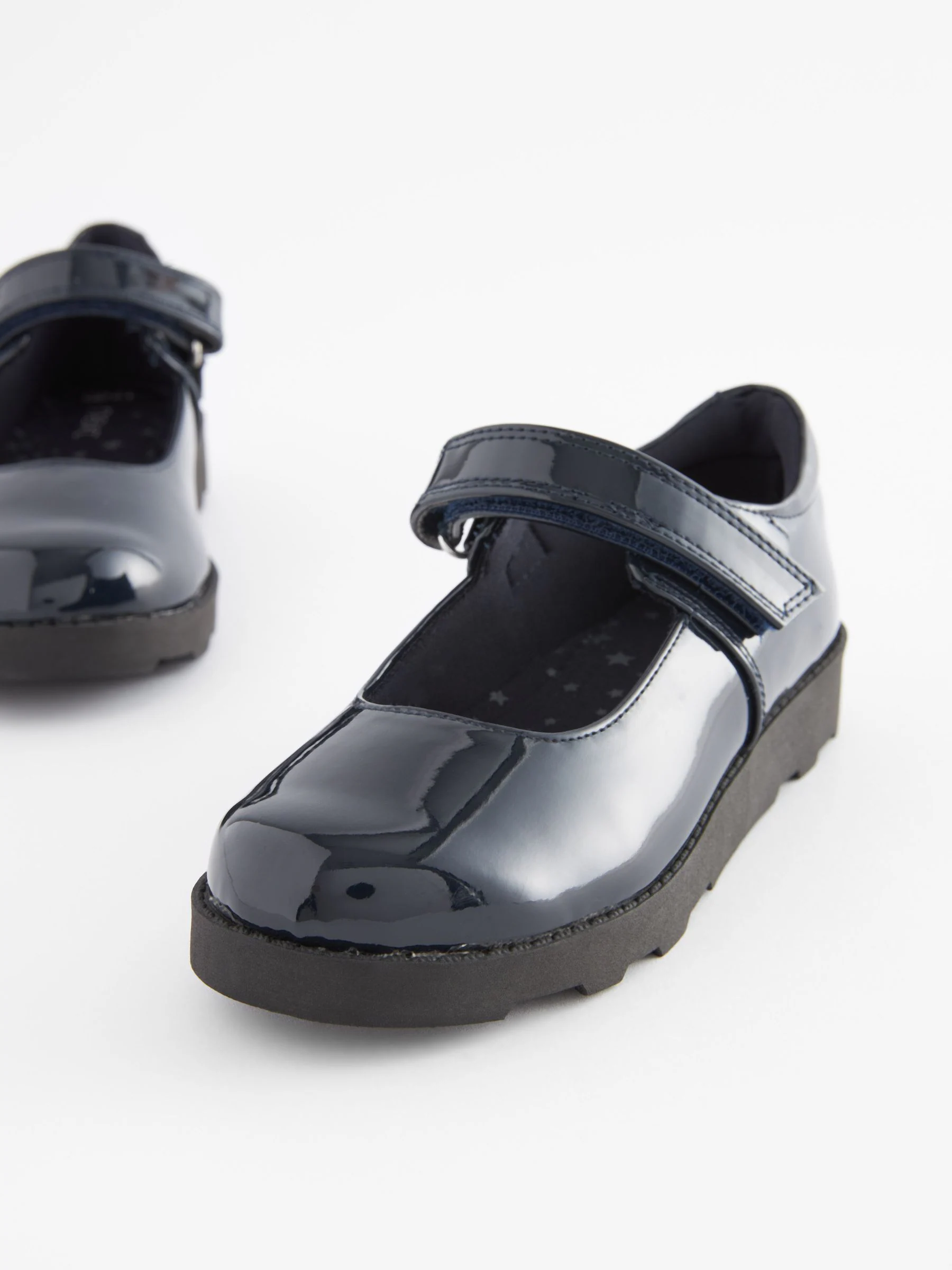Donkerblauw lakleer - Junior School Mary Jane schoenen