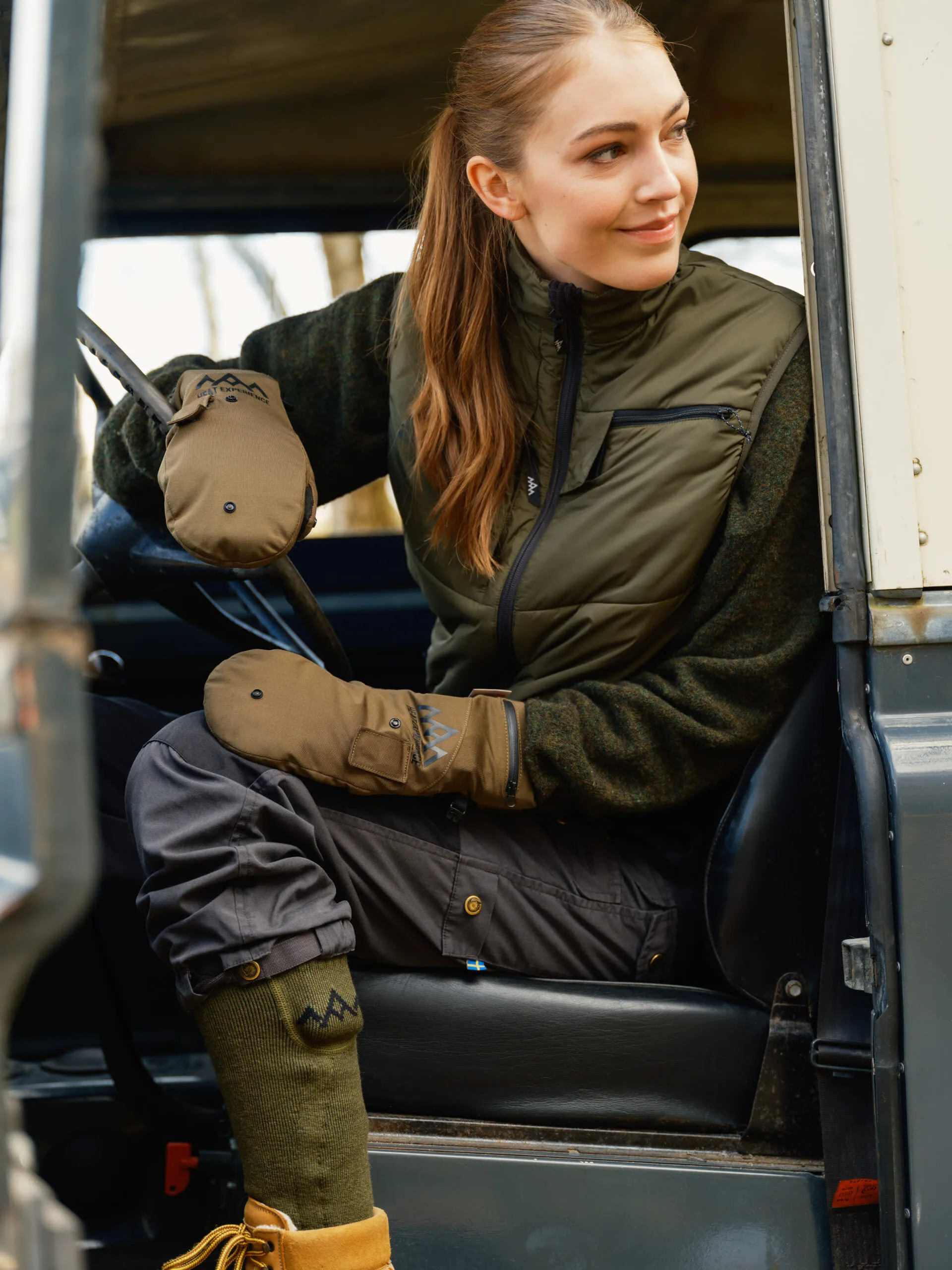 Heat Experience Women's Heated Hunt Vest Olive Green