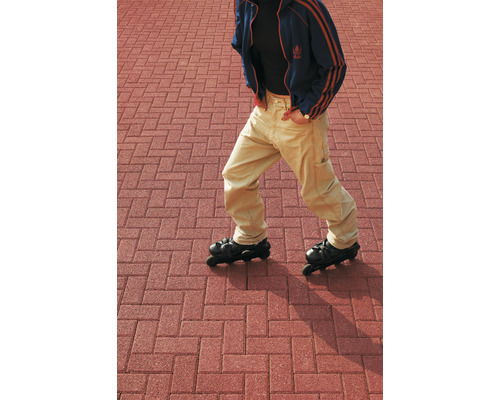 Eco-straatsteen filterpleister Lusodrain rood 10 cm x 20 cm x 8 cm