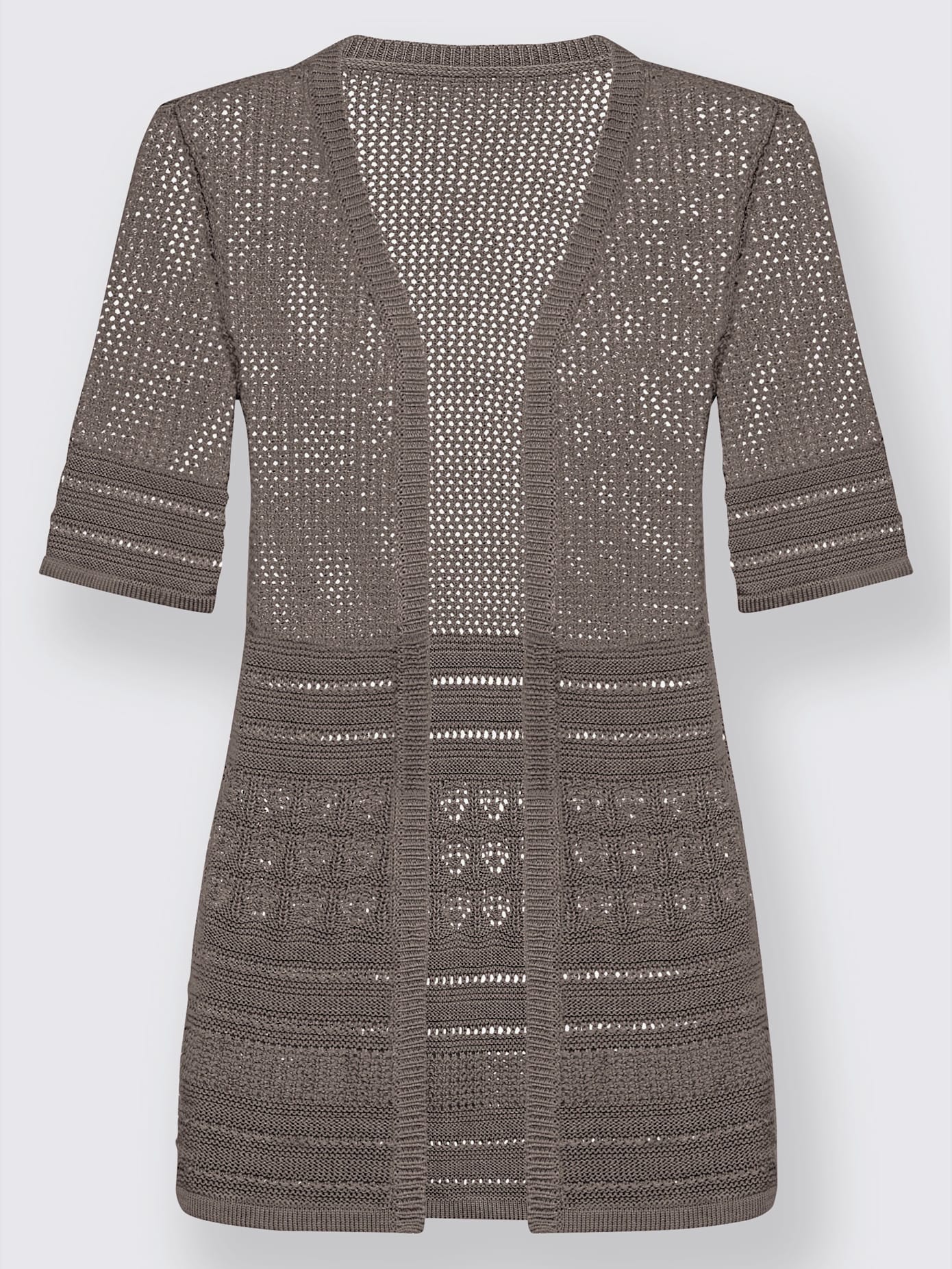 Veste en tricot motif ajouré léger