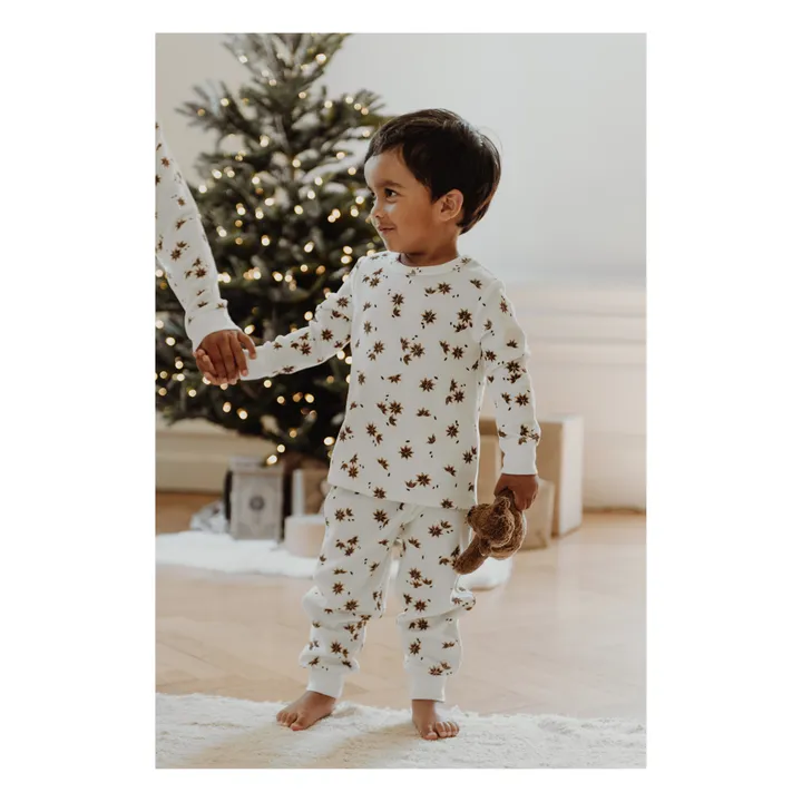 Bonjour Little Pyjama Velours de Coton Bio Anis Etoilé | Ecru