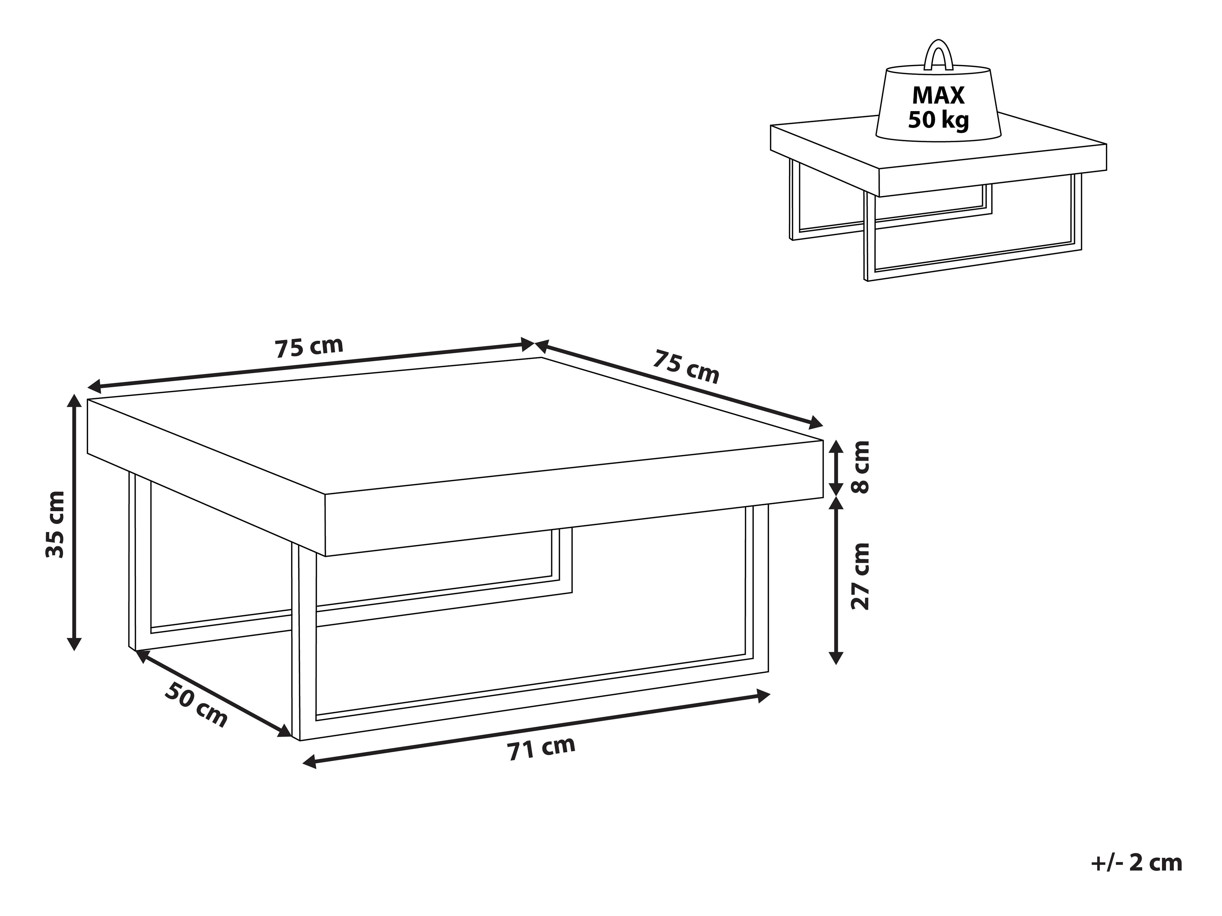 Salontafel DELUZ Grijs beton-effect