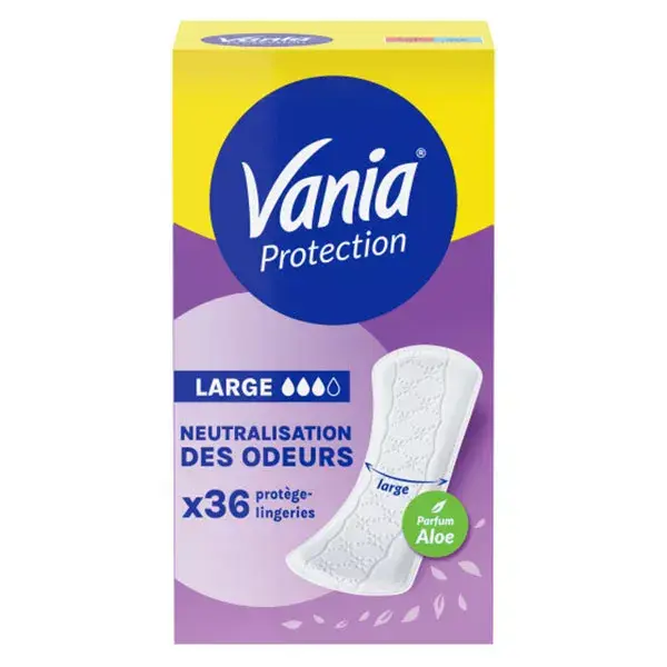 Protetores diários Vania Kotydia Protect Large Aloe Vera, 36 unidades