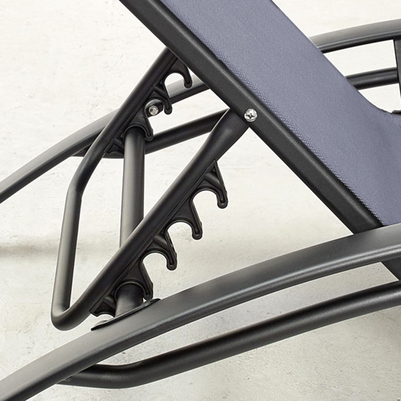 Côté Lounge 2 Bains de soleil Hawai noir/gris - 66x179x30 cm