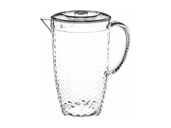 Pichet à eau en plastique martelé - 2L