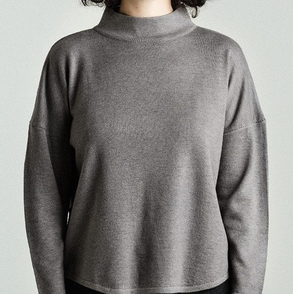 Strickpullover Merino grau