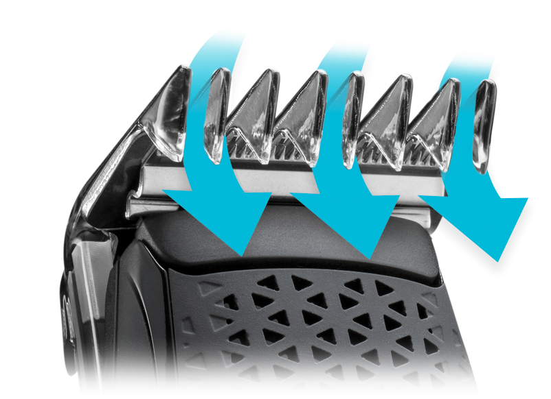 HC6000 Haarschneider X6 Power-X Series Elektrischer Rasierer Trimmer mit 4 Aufsätzen (43289560100) - Grau / Schwarz