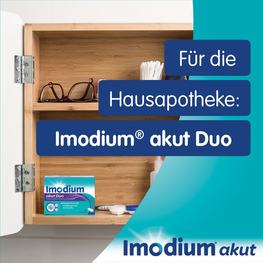 Imodium® akut Duo bei akutem Durchfall mit Blähungen